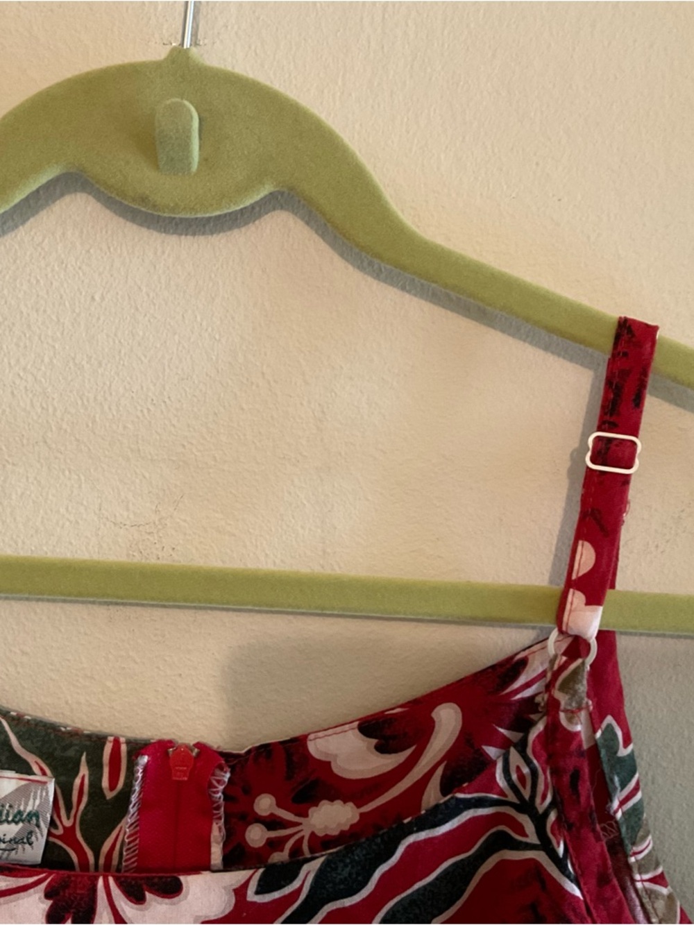Hilo Hattie XL Hawaiian Sundress Vintage Floral Tropical Cotton Adj Strap EXC - Picture 3 of 8
